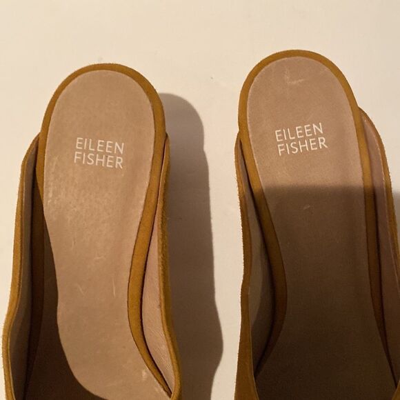 Eileen Fisher Brief Suede Mule Block Heel Shoe - Picture 9 of 12